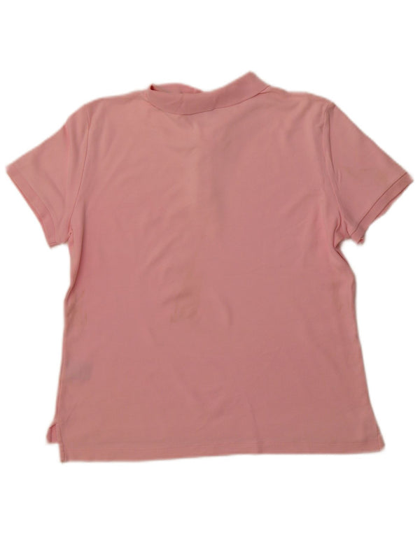 Polo da donna slim fit RALPH LAUREN UK 14 grande cotone rosa