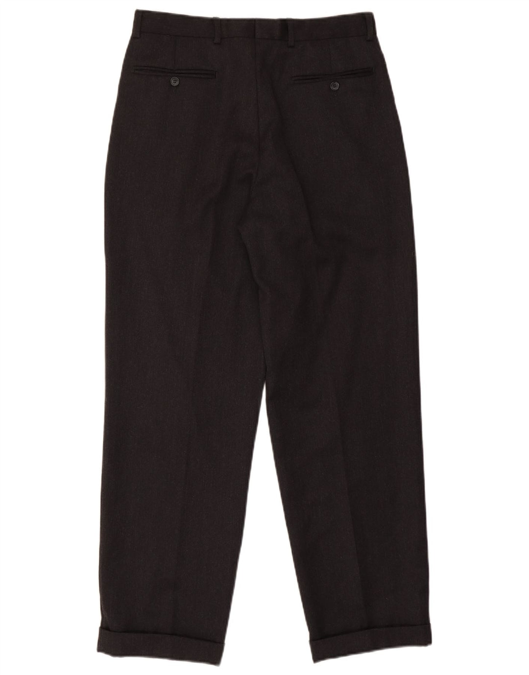 Pantaloni da abito da uomo COMERO con pegging IT 48 Medium W30 L30 Lana nera