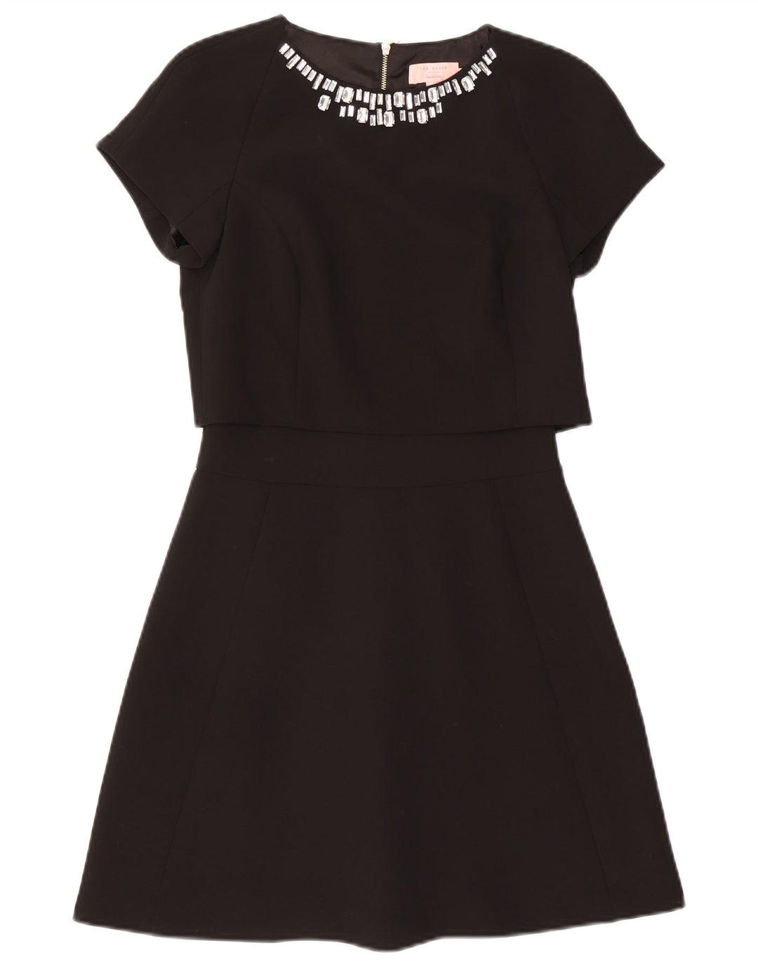Abito a trapezio da donna Ted Baker taglia 0 2XS poliestere nero