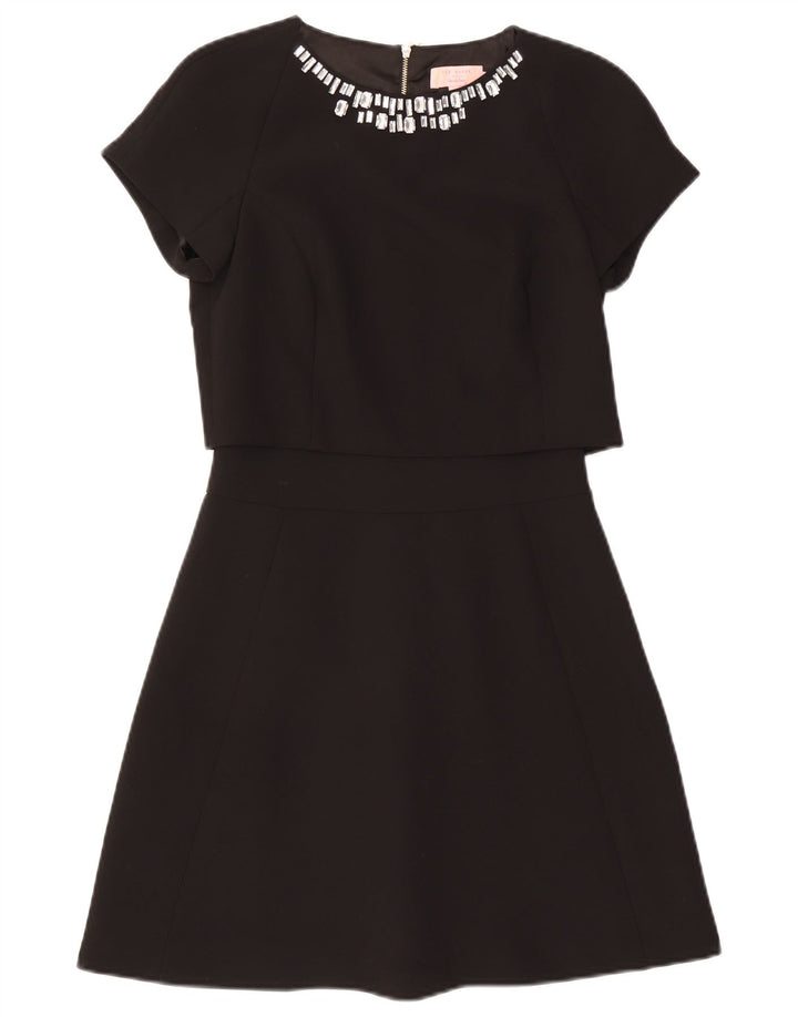 Abito a trapezio da donna Ted Baker taglia 0 2XS poliestere nero