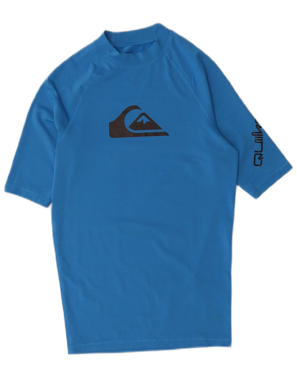 QUIKSILVER Mens Graphic T-Shirt Top Small Blue Polyester