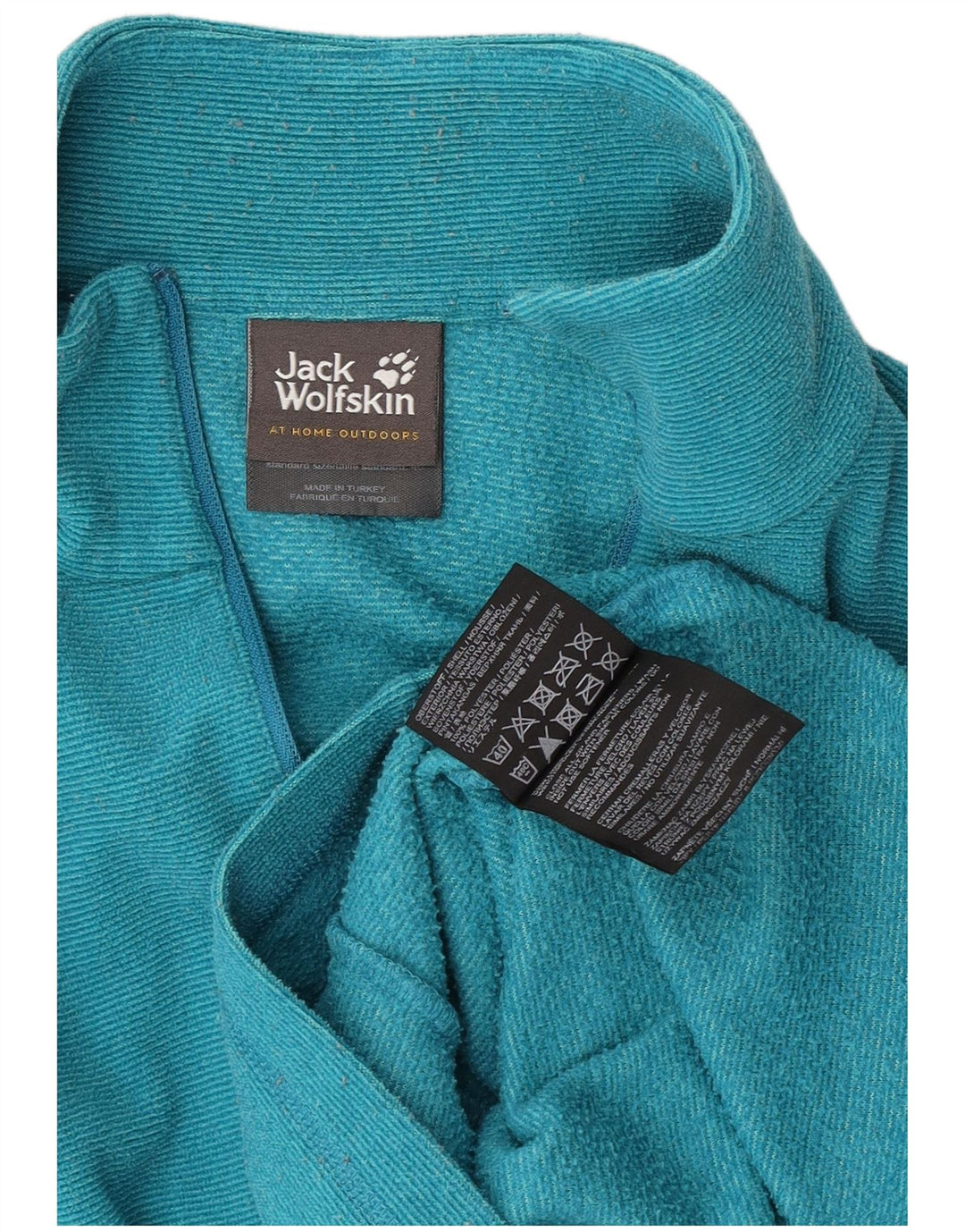 Maglione in pile da donna con collo e zip Jack Wolfskin UK 14 medio turchese