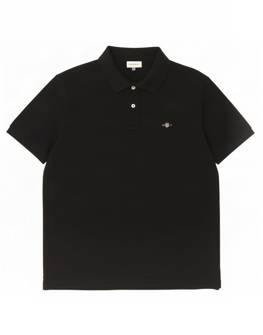 Polo da uomo Gant grande in cotone nero