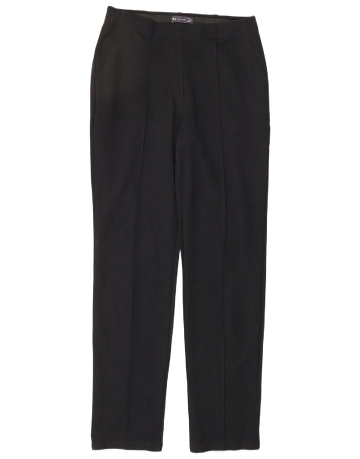 MARKS & SPENCER Womens Slim Chino Trousers UK 12 Medium W30 L31 Black