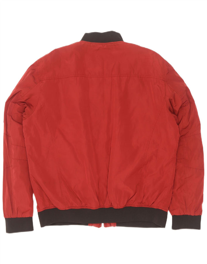 Giubbotto bomber da uomo Zara UK 44 2XL Poliestere color block rosso