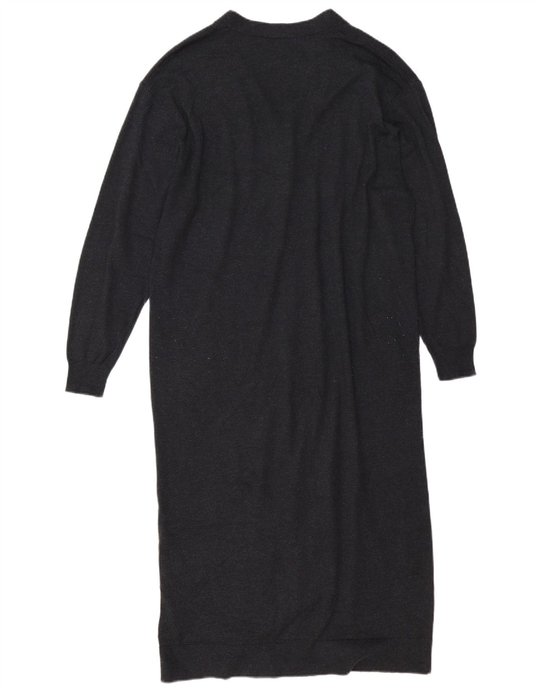 Maglione cardigan oversize a linea lunga da donna Zara UK 10 piccolo poliestere grigio