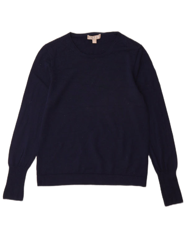 Maglione maglione con scollo a barca da donna J. Crew UK 10 piccolo blu navy