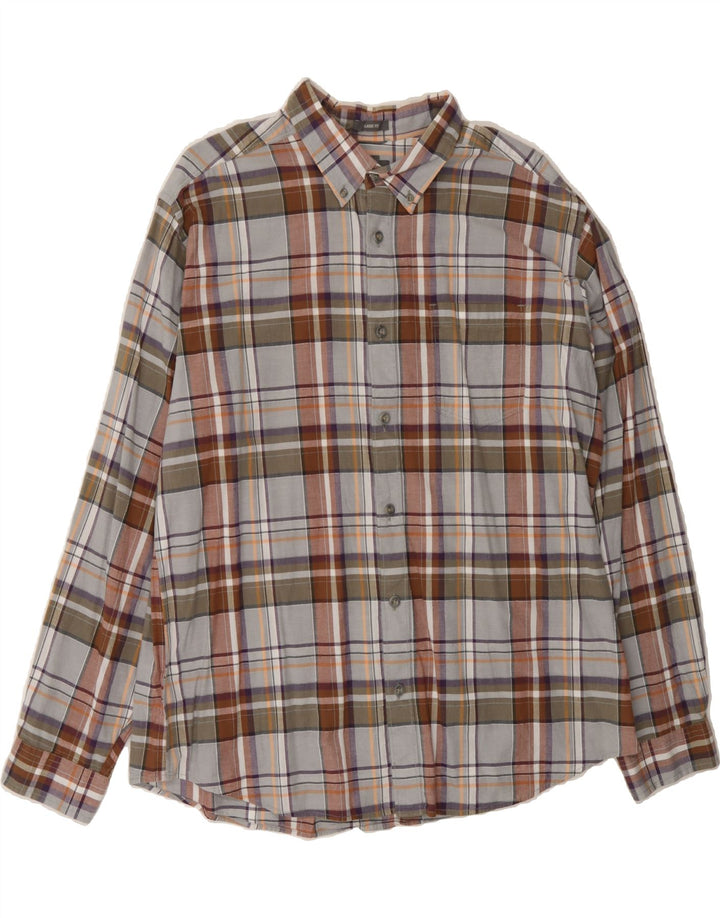 EDDIE BAUER Mens Classic Fit Shirt XL Grey Check Cotton Vintage Eddie Bauer and Second-Hand Eddie Bauer from Messina Hembry 