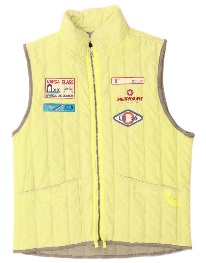 Gilet imbottito con grafica da uomo Murphy & Nye UK 40 Large Giallo in poliammide
