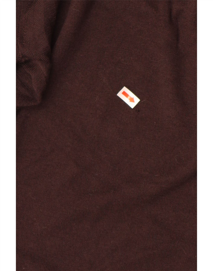 HOBBS Maglione da donna con scollo a barchetta UK 12 Lana nuova marrone medio