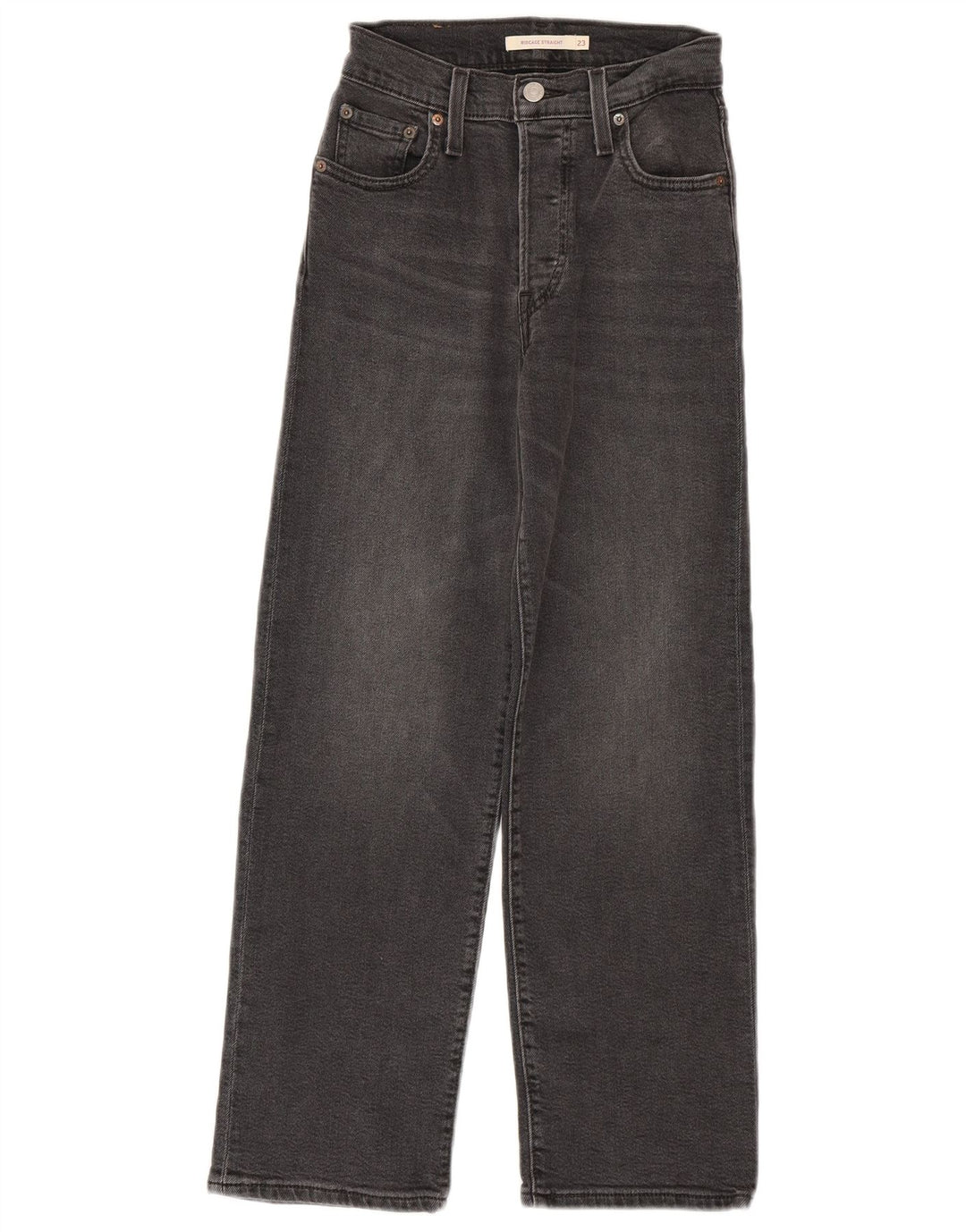 Jeans dritti Ribcage da donna Levi's W23 L27 cotone grigio