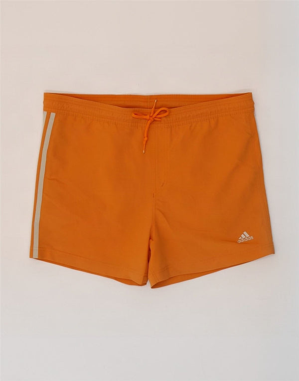 Pantaloncini da bagno Adidas da uomo di colore arancione medio in poliammide