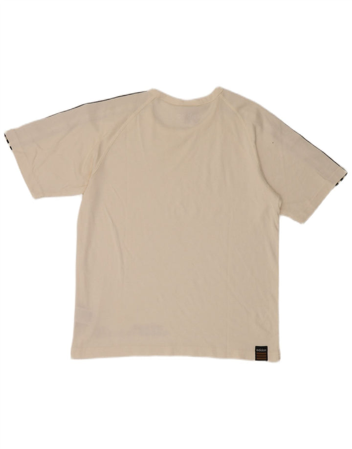 T-shirt grafica da uomo Adidas Top in cotone bianco medio