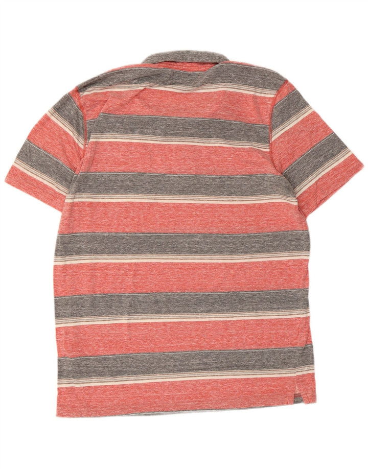 Polo da uomo Hurley grande in poliestere a righe rosa