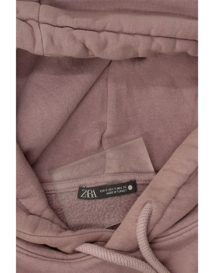 Maglione oversize con cappuccio da donna Zara UK 10 piccolo rosa