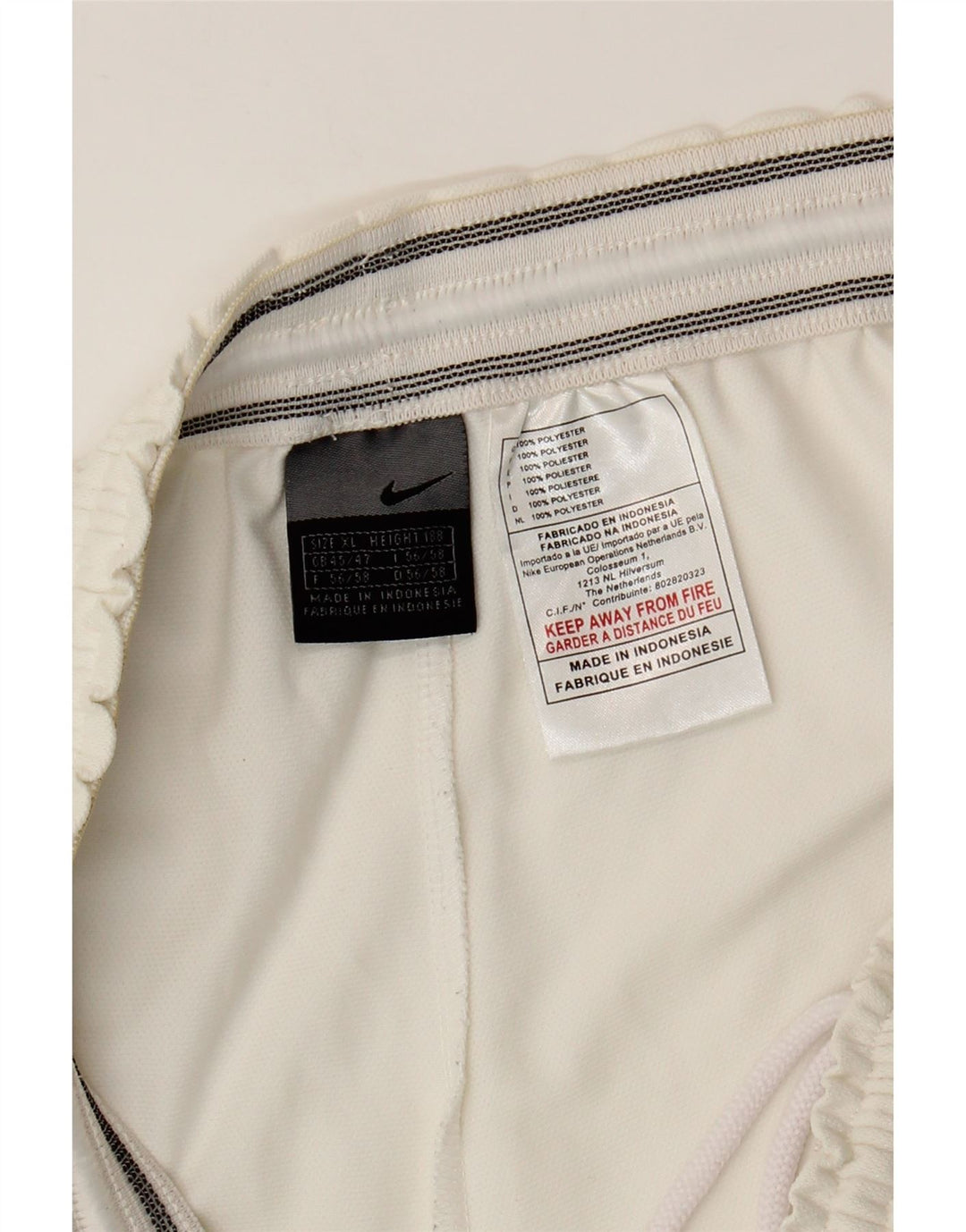 Pantaloncini sportivi Nike da uomo XL in poliestere bianco