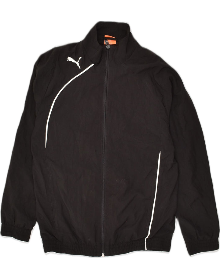 PUMA Boys Tracksuit Top Jacket 11-12 Years Black | Vintage Puma | Thrift | Second-Hand Puma | Used Clothing | Messina Hembry 