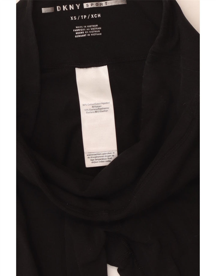 Leggings grafici da donna Dkny UK 4 XS cotone nero
