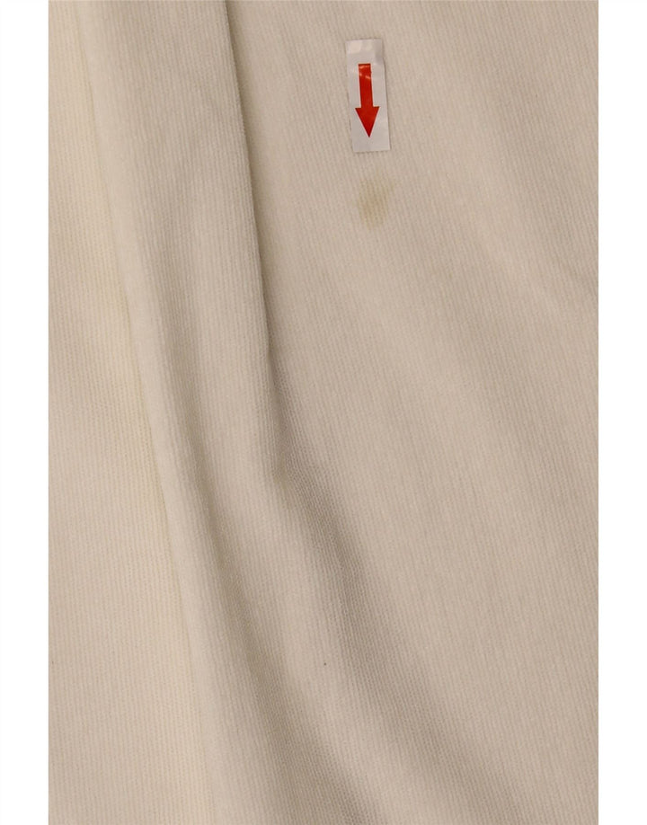 Camicia Zara da donna in velluto a coste oversize UK 10 Small Poliestere bianco