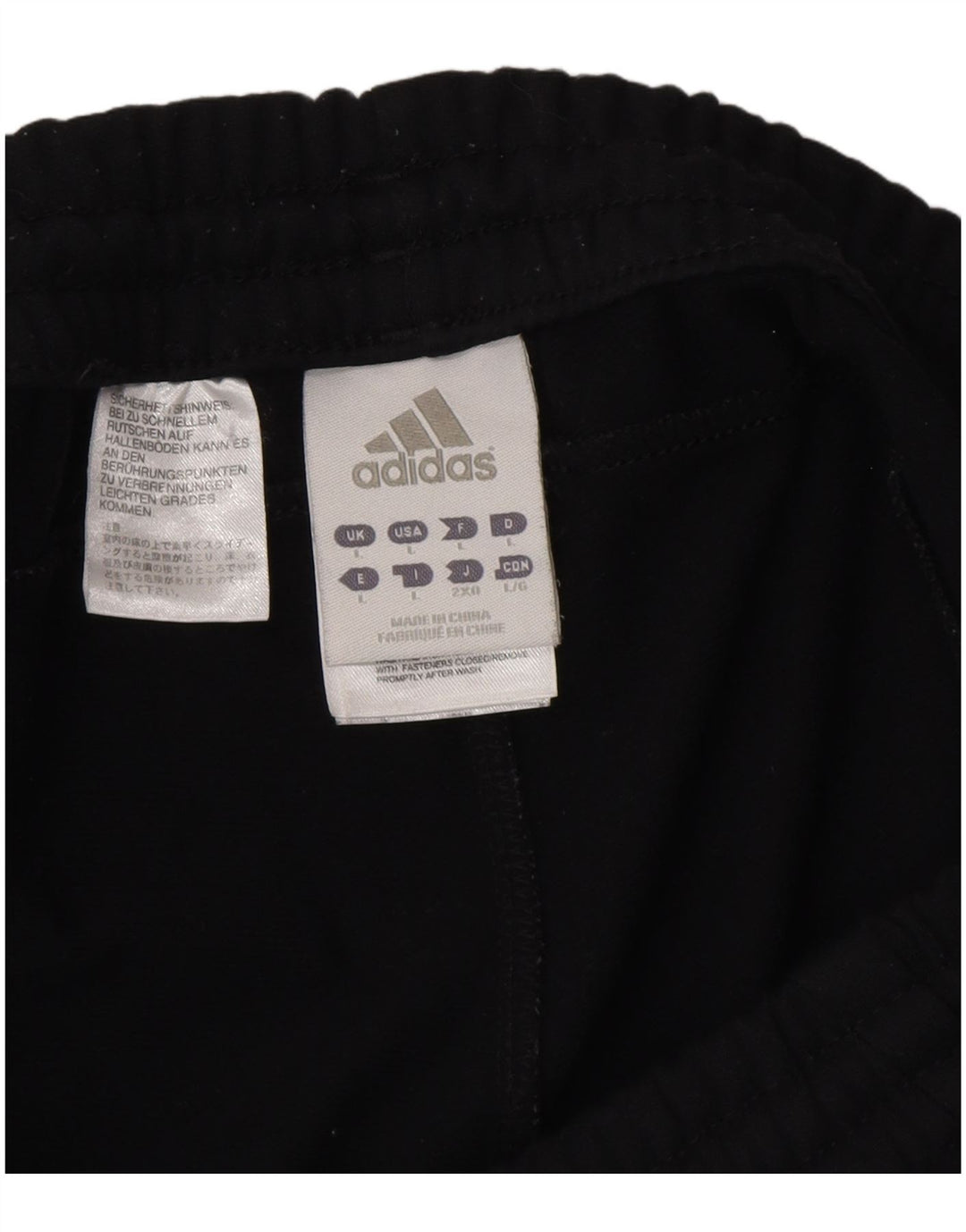 Pantaloni da tuta da uomo ADIDAS grandi neri in poliestere