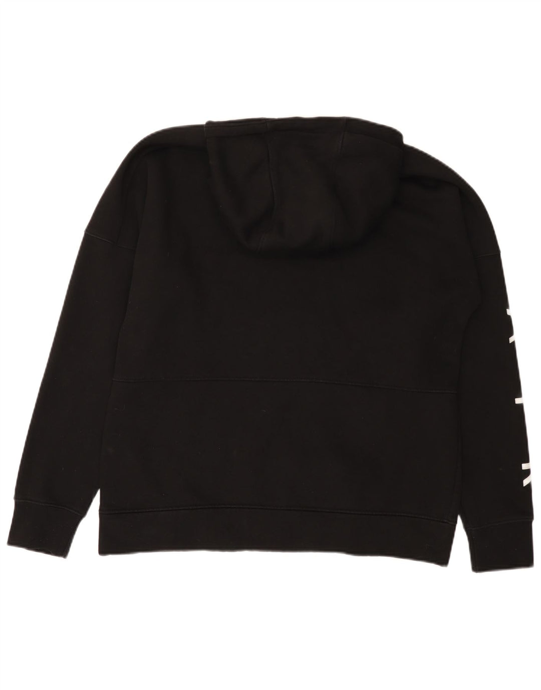 Felpa con cappuccio e zip grafica Nike da uomo, grande, in cotone nero