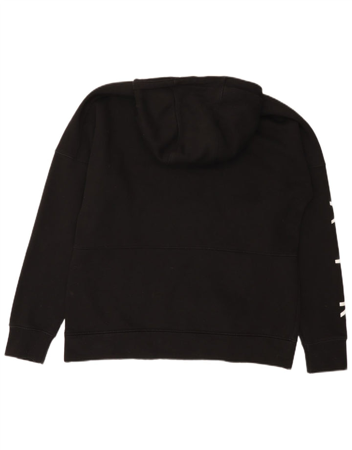 Felpa con cappuccio e zip grafica Nike da uomo, grande, in cotone nero