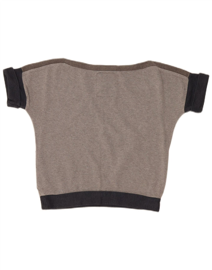 Felpa grafica oversize da donna SUPERDRY UK 10 piccola grigia
