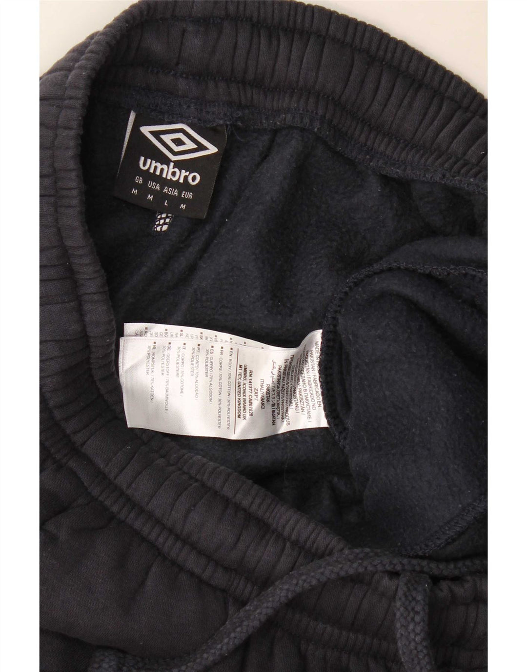 Pantaloncini sportivi da uomo Umbro medio in cotone blu navy