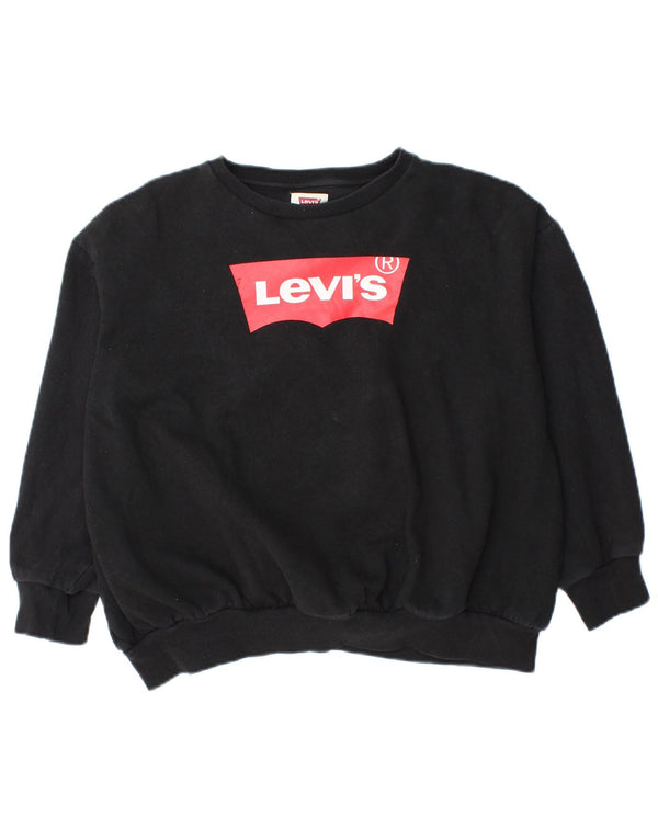 Felpa con grafica oversize per ragazze Levi's, 12-13 anni, grande, nera