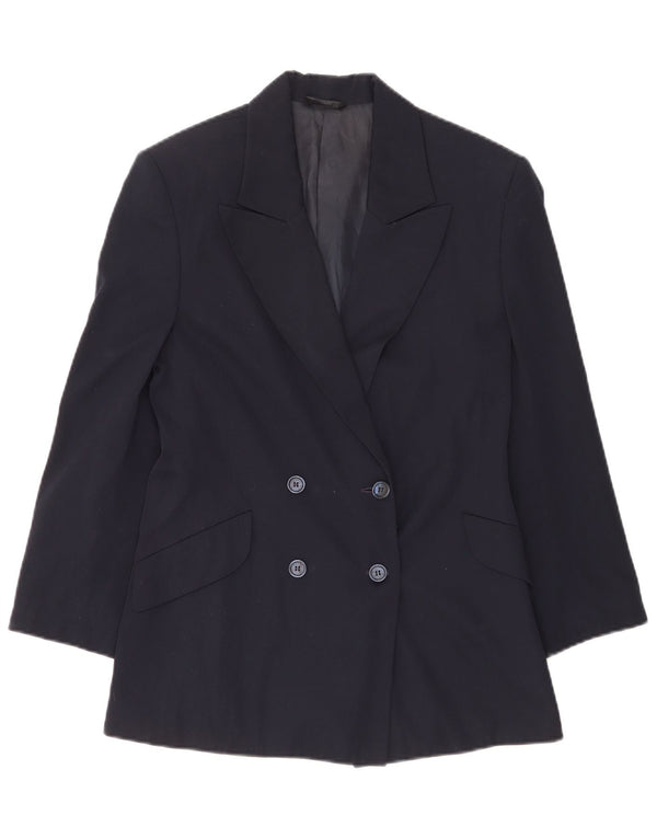 Giacca Blazer Doppiopetto Da Donna Benetton IT 40 Small Blu Navy
