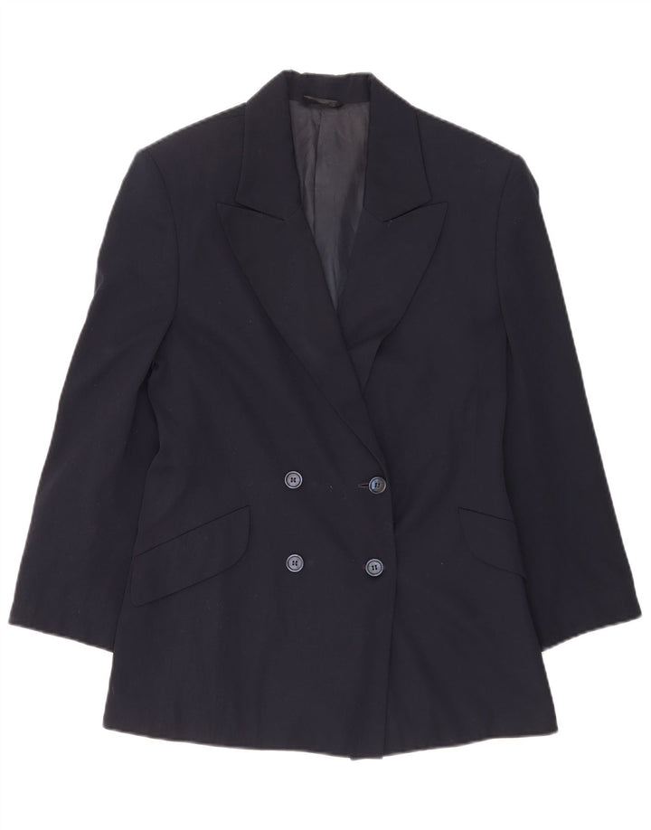 Giacca Blazer Doppiopetto Da Donna Benetton IT 40 Small Blu Navy