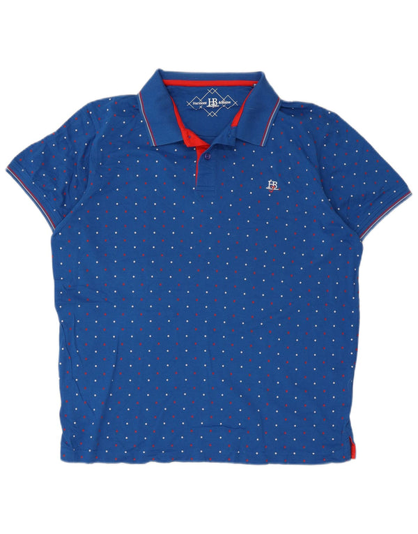 Polo da uomo Harmont & Blaine XL in cotone a pois blu
