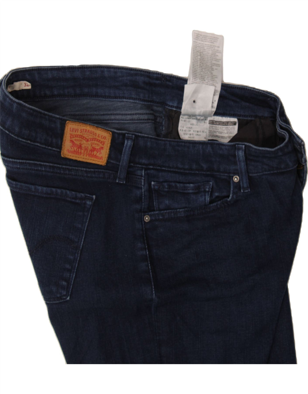 LEVI'S Womens 712 Slim Jeans W32 L27 Navy Blue Cotton Vintage Levi's and Second-Hand Levi's from Messina Hembry 