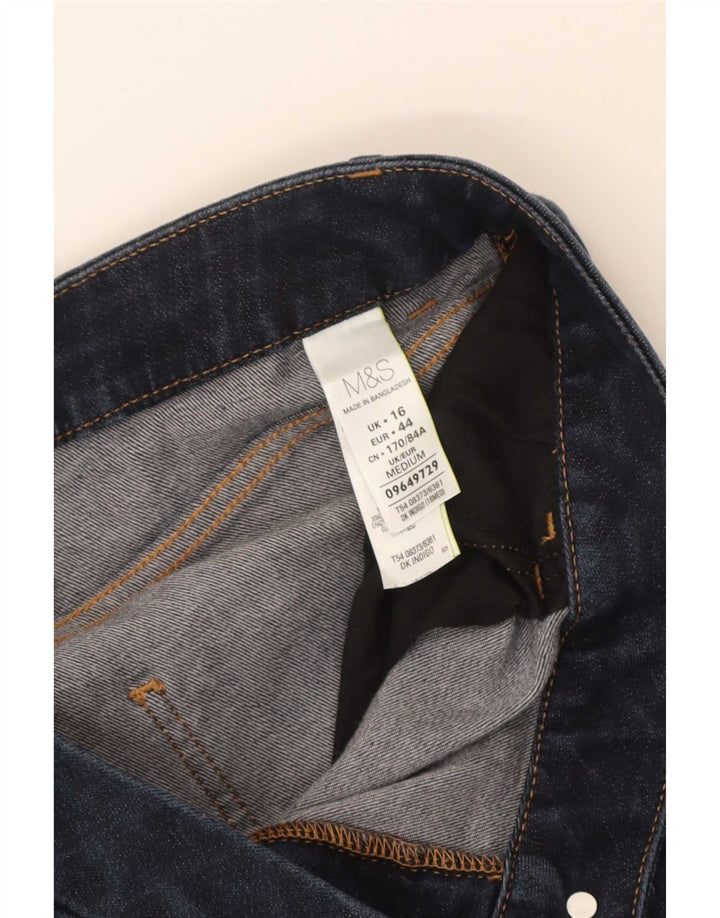Jeans Bootcut da donna Marks & Spencer UK 16 Large W34 L30 Cotone blu navy