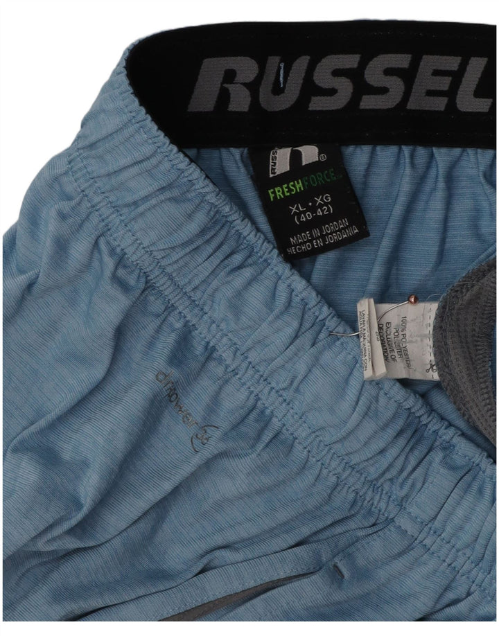 RUSSELL ATHLETIC Pantaloncini sportivi da uomo XL Blu Poliestere color block