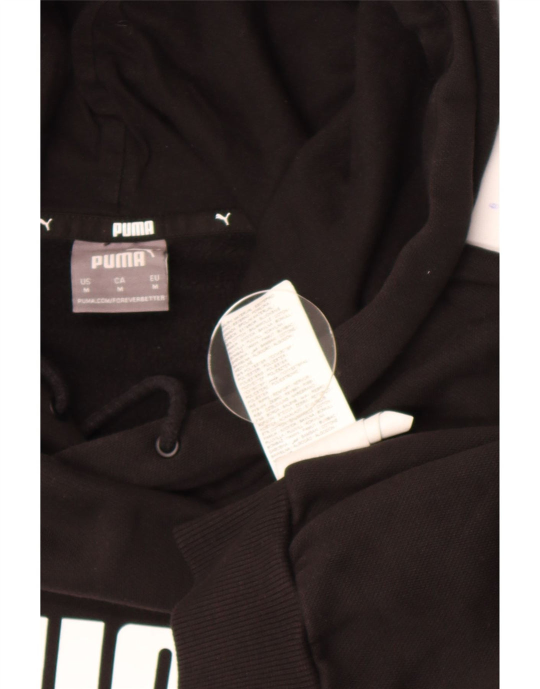 Felpa con cappuccio grafica da uomo Puma, cotone nero medio