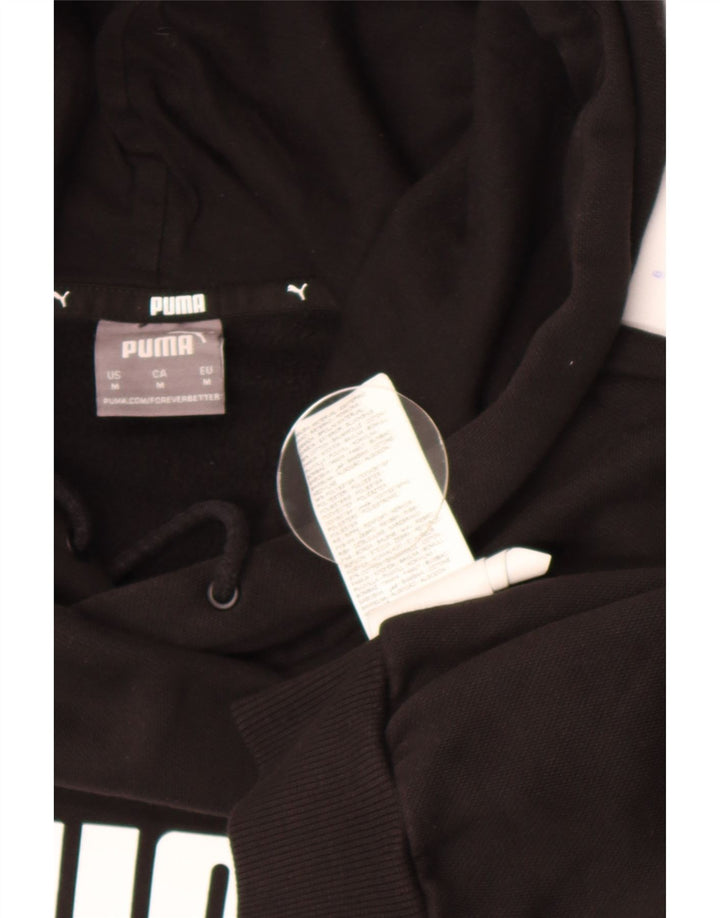 Felpa con cappuccio grafica da uomo Puma, cotone nero medio