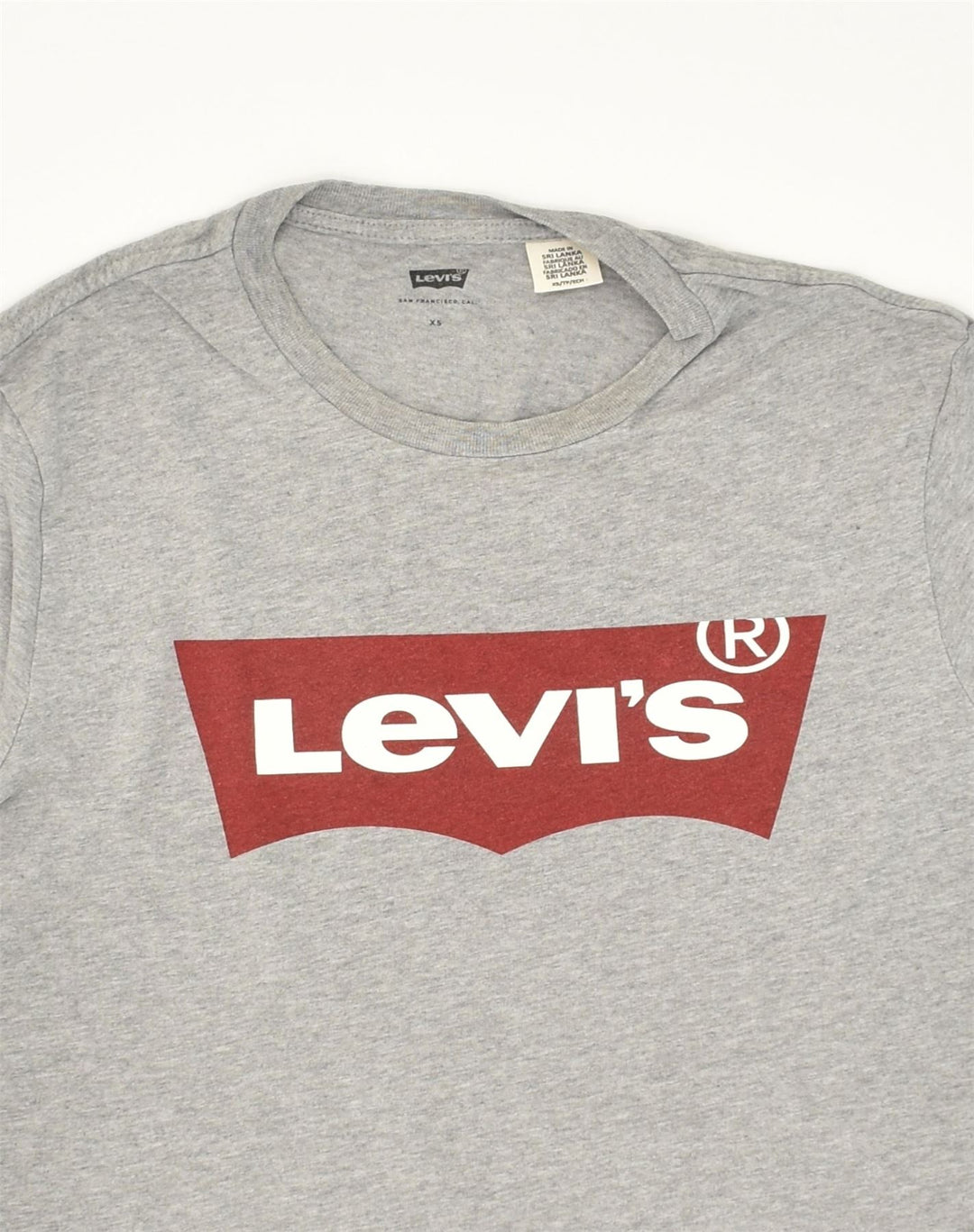 LEVI'S Mens Graphic T-Shirt Top XS Grey Cotton | Vintage Levi's | Thrift | Second-Hand Levi's | Used Clothing | Messina Hembry 