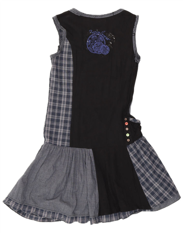 Abito Desigual da donna a vita bassa EU 38 Patchwork medio blu navy