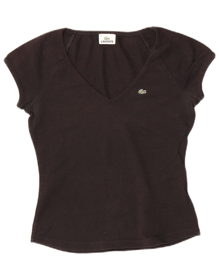 T-shirt da donna LACOSTE taglia 38 media cotone nero