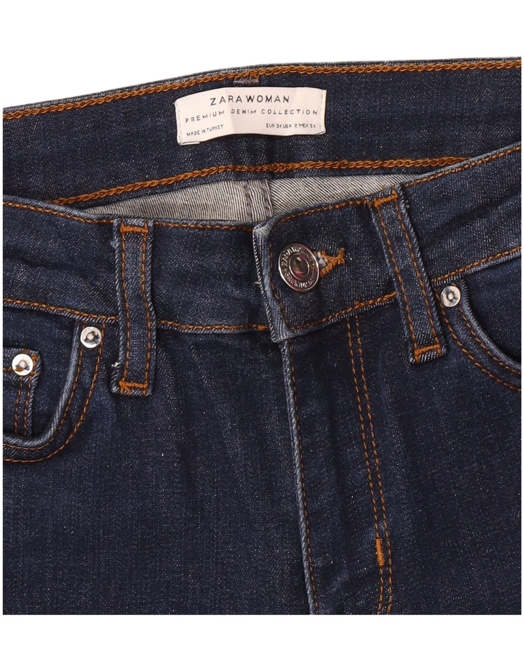 Jeans svasati da donna Zara EU 34 2XS W24 L31 Blu navy