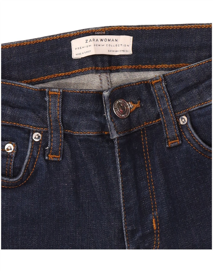 Jeans svasati da donna Zara EU 34 2XS W24 L31 Blu navy