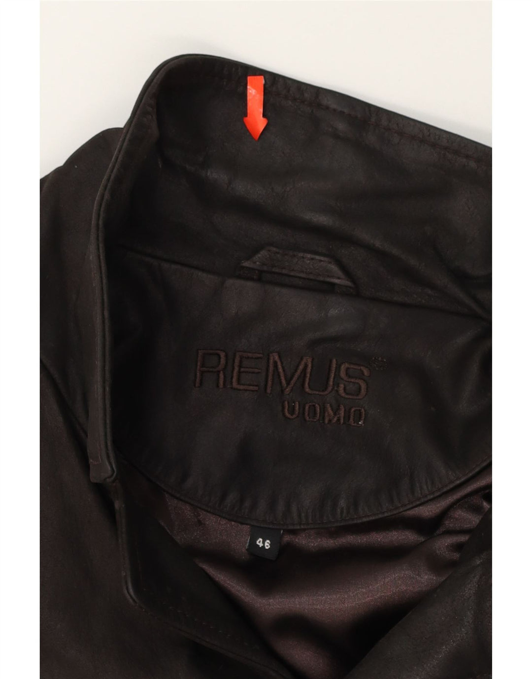 REMUS Mens Leather Jacket UK 46 3XL Brown Leather Vintage Remus and Second-Hand Remus from Messina Hembry 