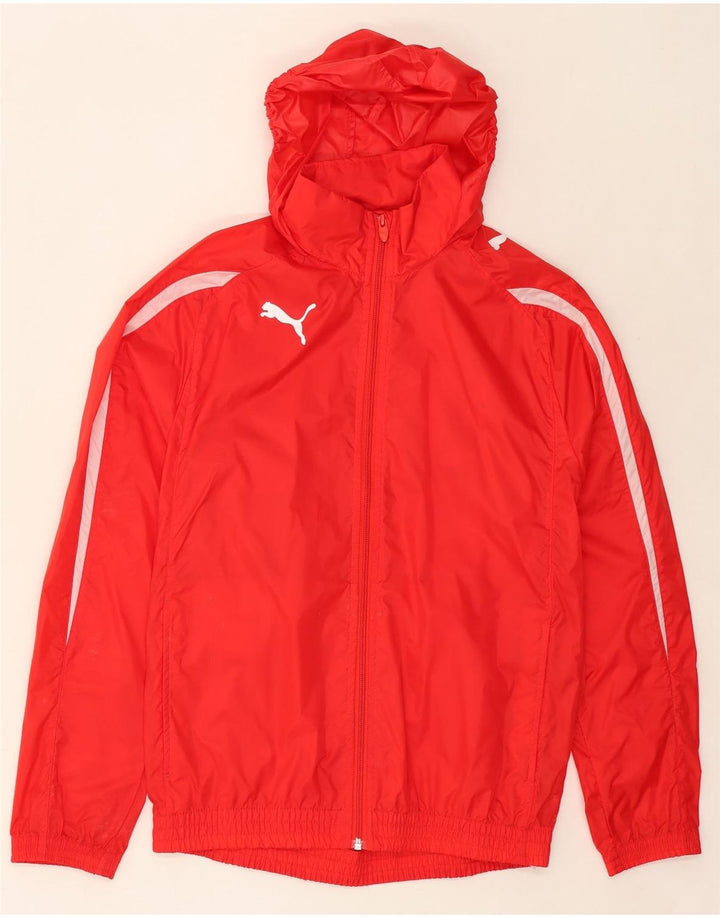 PUMA Mens Hooded Rain Jacket UK 34 XS Red Nylon Vintage Puma and Second-Hand Puma from Messina Hembry 