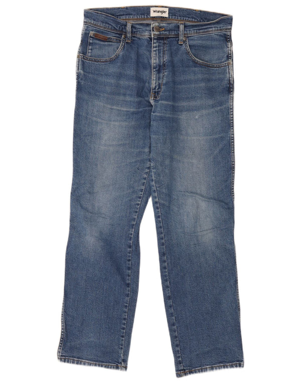Jeans dritti da uomo Wrangler Texas W33 L30 cotone blu