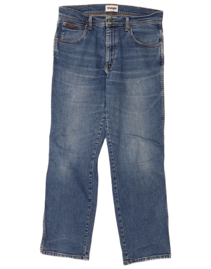 Jeans dritti da uomo Wrangler Texas W33 L30 cotone blu