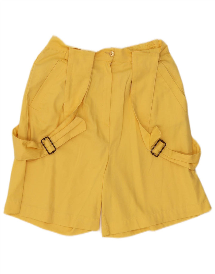 Pantaloncini chino da donna vintage salopette W26 piccoli gialli