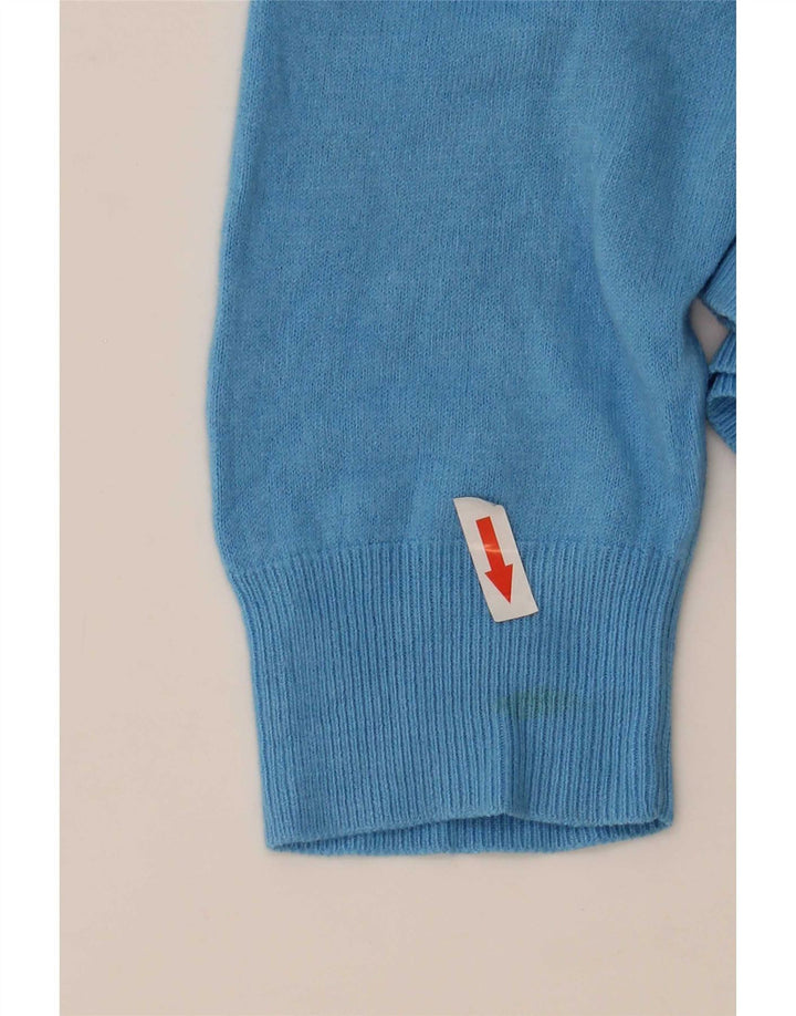 Maglione da uomo con scollo a V autografo Marks & Spencer piccolo acrilico blu