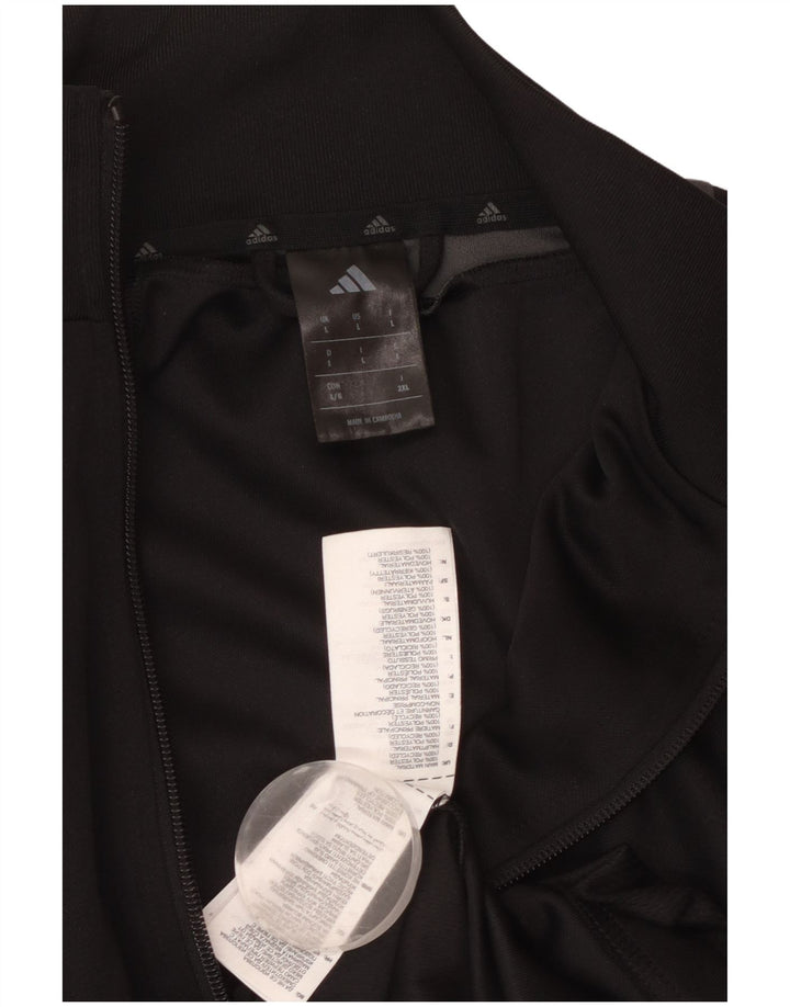 Giacca da tuta da uomo ADIDAS grande nera in poliestere