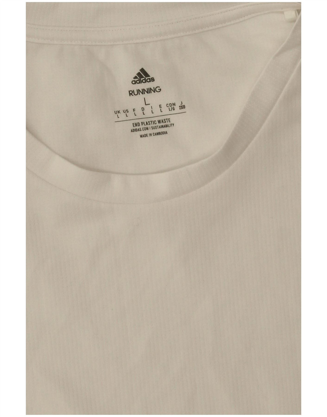T-shirt grafica Adidas Aeroready da uomo, grande, in poliestere bianco